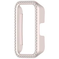 Single row drill watch shell For Huawei band 10 smart watch strap bumper For Huawei band 10 9 8 NFC case cover accessories Huawei band 10/9/8 rožinė