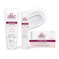 Alite Acne Care Trio - Charcoal Face Wash + -Acne Gel + Soap | Face + Body + Spot Treatment For Sensitive Skin | Encapsulated Charcoal | Men Wo white