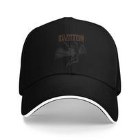 Rock band Led Zeppelins falling angel Sun Baseball Cap Spring Women Unisex SunProof Vintage Outdoor Sport Snapback Cap One Size black