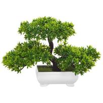 Dirbtinis augalas Realistiškai atrodantis Akį traukiantis Plastikiniai Imitaciniai Augalai Vazonėliuose Bonsai Dekoras Namams green