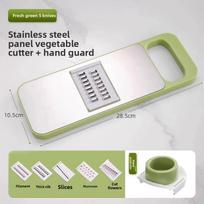 Daugiafunkcinė nerūdijančio plieno daržovių pjaustyklė tarka tarka daržovių pjaustymo įrankis tarka virtuvė bulvių smulkintuvas tarka 5 blades stainless steel grater žalia