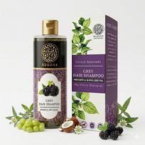 Buddha Natural Grey Hair Shampoo (200 Ml) - Helps Reduce Premature Greying, Strengthens Roots & Restores Natural Shine | Suitable for Men and Wom black