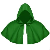 Su gobtuvu, smailiu apsiaustu, visoms lytims, Cosplay, Helovino, suaugusiems žalia