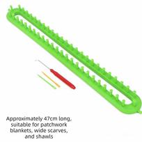 Plastikinio audimo staklių mezgimo rinkinys „pasidaryk pats“ pynimo įrankis Patvarus vilnos mezgėjas vyrams 47cm green