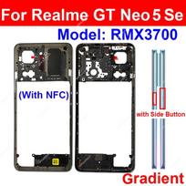 Middle Housing For Realme GT3 GT Neo 5 Neo 5Se Middle Frame Cover Back Cover Battery Door Housing Parts GT Neo5Se-Gradient black