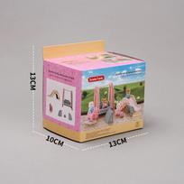 Doll House Simulation Amusement Park Slide Wooden Horse Swing Miniature Children'S Playhouse Toys Accessories Set-Toy