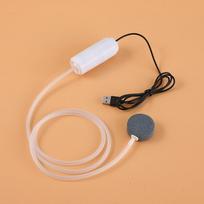 Akvariumo oro siurblys mikro USB įkraunamas nešiojamas mažas deguonies siurblys namų žuvų bako tylus aeratorius Large Air volume white beige