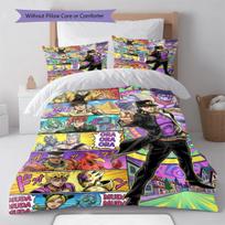 JoJo Bizarre Adventure Decorative Duvet Cover Bedding Set Soft Quilt Cover Comforter Cover Bedroom -QJY AU Single 140*210cm/55x83in 3pcs gray
