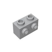 Lot 11211 1x2 with Studs on Side Brick Building Block Toy Compatible Educational Creative Size Gift DIY MOC 10PCS šviesiai pilka spalva