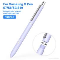 New Pencil Case S Pen For Samsung Galaxy Tab S10 FE/S9 FE Ultra S9+FE S7 S8 S9 Plus Hard Plastic Stylus Pencil Cover violetinė