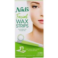 Nads Facial Wax Strips 24 pcs Set white