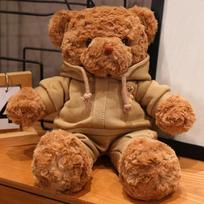 New Arrive 38/50CM Lovely Bear Plush Toy Stuffed Soft Animal with Clothes Kawaii Doll for Kid Baby Children Valentine Gift 38cm brown