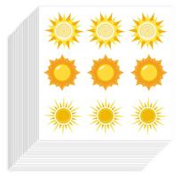 20sheets Self-Adhesive Paper Decorative Stickers for Party Decorative Presents Sealing Sun 90x90mm yellow