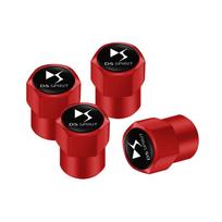 4Pcs Aluminium Alloy Car Valve Cap Dust Cover Accessories For DS SPIRIT DS3 DS4 DS4S DS5 5LS DS6 DS7 DS9 WILD RUBIS E-Tense black