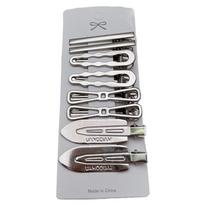 8Pcs/Set Retro Metal Y2K Hair Clip Set Vintage Silver Hair Accessories Girls Hairpins Duckbill Clip Bangs Barrettes Women Girls gray