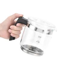 Heatable Glass Milk Frother Detachable Automatic Electric Hot and Cold Milk Foamer for Coffee Latte   Black white
