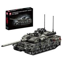 1009PCS Leopard 2A7 Heavy Tank Building Blocks Model Assembly Military Armored Car Bricks Toys For Kids Creative Christmas Gifts black