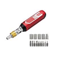 Heavy Duty 14 in 1 Ratcheting Screwdriver Set with 180 Degree Rotation Bit Storage Design for Home Repair Accessories raudona