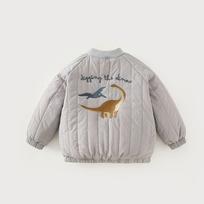 Unisex vaikiška avies vilnos medvilninė dygsniuota bomber tipo skrydžio striukė Šilta žiemos paltai vaikams 90cm gray