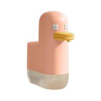 Kitchen Counter Soap Dispenser Duck Design, Automatic Hand Pump with Guide Light, Soap Level View and Home Sink Placement for Daily Washing 1 beige