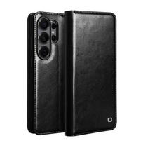 QIALINO natūralios odos telefono dėklas For Samsung Galaxy S25 5G gray
