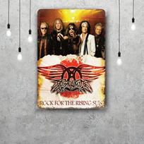 Aerosmith grupė Retro Vintažinis skardinis ženklas Plakatas Dekoratyvinė lentelė Metalinė plokštelė Sienų dekoras 30x40cm(11.8x15.7inch) black