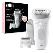 Silk Epil 7 Epilator Women's Razor Trimmer Bikini Line Skin Leg Hair Removal Wet Dry Wide Head SE7-041 7-041 gray