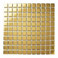 Mosaic Decorative Wall Tile Gold Self-Adhesive 30X30Cm Squares