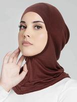 Musulmoniška turbano kepuraitė Pilnas dengimas Islamo kepuraitės Pošalio vidinė dalis Moteriška hidžabo kepuraitė Skara Ilgas skarų apvyniojimas Kaklui Galvai Kepurė Bonetas beige