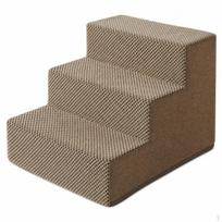 Pet Dog Stairs Ramp for Bed Sofa, Washable Sponge Steps Small Medium Dogs, 35 Tiers FourTier Four-Tier _Light Coffee beige