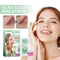 40Pcs Depilatory Wax Strips Silky Touch Wax Strips Facial Hair Removal Wax Paper For Face Neck Arm Leg Body Beauty Tools 1box beige