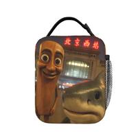 Funny Tung Tung Tung Sahur Insulated Lunch Bag Large John Pork and Cat Meme Brainrot Meal Container Thermal Bag Tote Lunch Box One Size black
