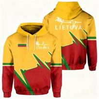Lietuvos nacionalinės vėliavos emblema Camouflage Kaukolė Kariūnas 3D spausdinimas Vyriški Madingi Sportiniai Lauko Laisvalaikio Šaunūs Hip-hop Hoodies 5XL yellow