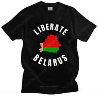 Free Belarus Liberate Belarus Tshirt Unisex Short Sleeved Printed T Shirt Classic Belarusian Proud Tshirt Cotton Tees Merchandise 3XL red