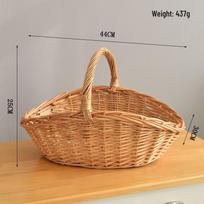 Handcrafted Woven Picnic and Fruit Basket brown