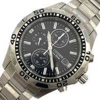 CITIZEN Watch Solar Eco Drive Analog Diver Chronograph Date /Defective B612-S074312 [a58]