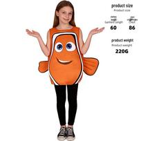 Helovino Nemo klounžuvės kostiumas - Undinėlės vaidmenų žaidimo kempinės kostiumas One Size orange