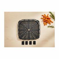 1pc Air Fryer Grill Pan Double-layer Non-stick Coating Air Fryer Tray Household Kitchen Replacement Cooking Tray Spare Parts China Mainland white