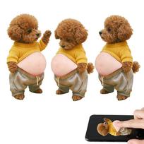 3Pcs Teddy Dog Belly Sticker, Anti-Scratch Protection Corgi Stickers, 3D Soft Belly Pinch Sticker For Car Door Fridge Book Phone