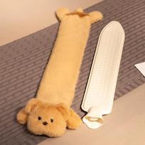 Long Hot Water Bottle, a Special Winter Bedding Essential, Refillable and Extra-Long, for Warm Compresses, Extra-Large Hot Water Bag Brown Bear-Small 57cm ruda
