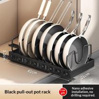 Multifunctional Pull-Out Sliding Kitchen Storage Rack Drawer Organizer For Pan Lids Spices Bowls Plates Cookware Storage Pot rack