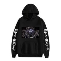 Death Note Print Unisex Hoodie - Loose Fit, European Size Sweatshirt 4XL black