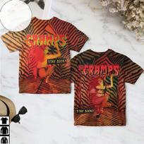 The Cramps Stay Sick Album Cover 3D T Shirt TU455 L black