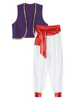 Mens Stage Performance Costume Sequin Trim Waistcoat Belted Pants Halloween Theme Party Role Play Outfit XXL white