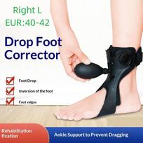 1Pcs Afo Brace Drop Foot Brace Orthosis Adjustable Ankle Foot Orthosis For Stroke Monoplegia Foot Drop And Inversion Correction Right L beige