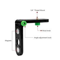 Adjustable L-Shaped Magnetic Wall Mount for Laser Level Tools black