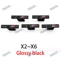 Premium BMW M Power Front Grille Badge Glossy Black Emblem Logo Self-Adhesive Sticker for X2 X3 X4 X5 X6 Tuning Car Accessories ujhzt90 X4M