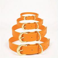 Waterproof Dog Collar,Quick Release Buckle,Odor-Proof Easy to Clean High Performance Fits Small Medium or Large Dogs L oranžinė