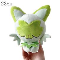Anime Pikachu miego serijos pliušinis Sprigatito pliušiniai žaislai Sprigatito Pikachu gyvūnai minkšta pliušinė lėlė minkšti žaislai vaiko dovana beige