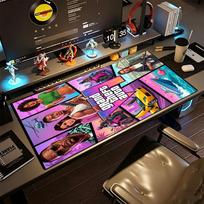 Grand Theft Auto Gaming Mouse Pad Gaming Laptop Mouse Pad Ultra-Long Desk Mat Non-Slip Rubber Base Office Desk Accessory 30cmx60cm